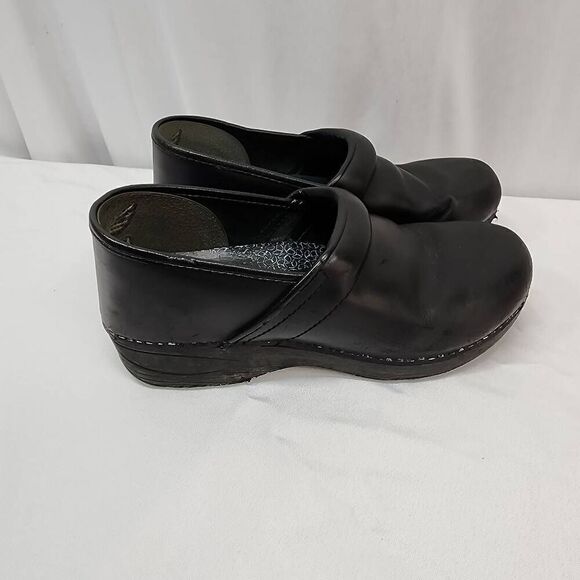 Dansko Size 9.5 Professional Clog Black Oiled Matt Leather Slip On Comfort Nursi - Picture 3 of 8